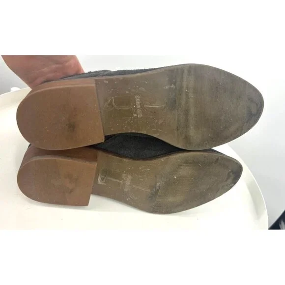 Dolce Vita Terra Charcoal Gray Suede Booties 9 - Picture 5 of 5